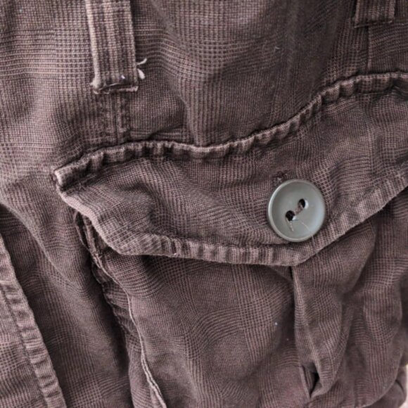 H & M Brown Utility Jacket Womens Sz 8 Farmcore Ranch Country Missing Belt Distr - Picture 4 of 6